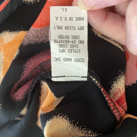 Terry Ward women’s vintage 90’s heart print buttoned midi skirt Sz XL Multi - Picture 4 of 6